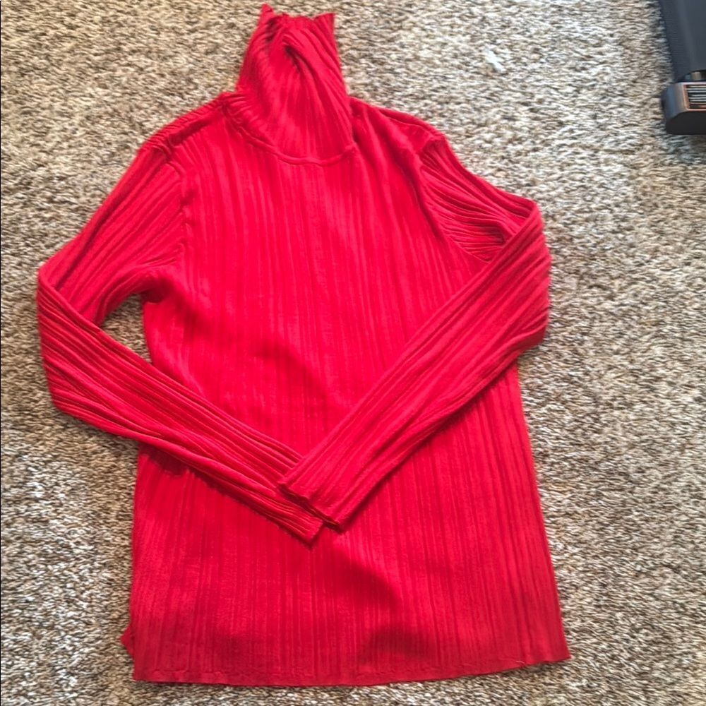 Time and Tru Red Cowl Neck Sweater